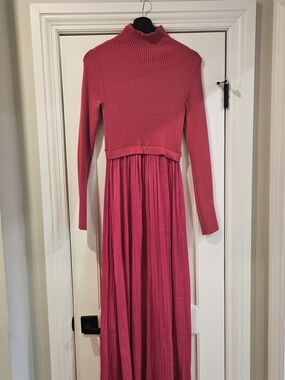 Anthropologie Coral-Pink Dress